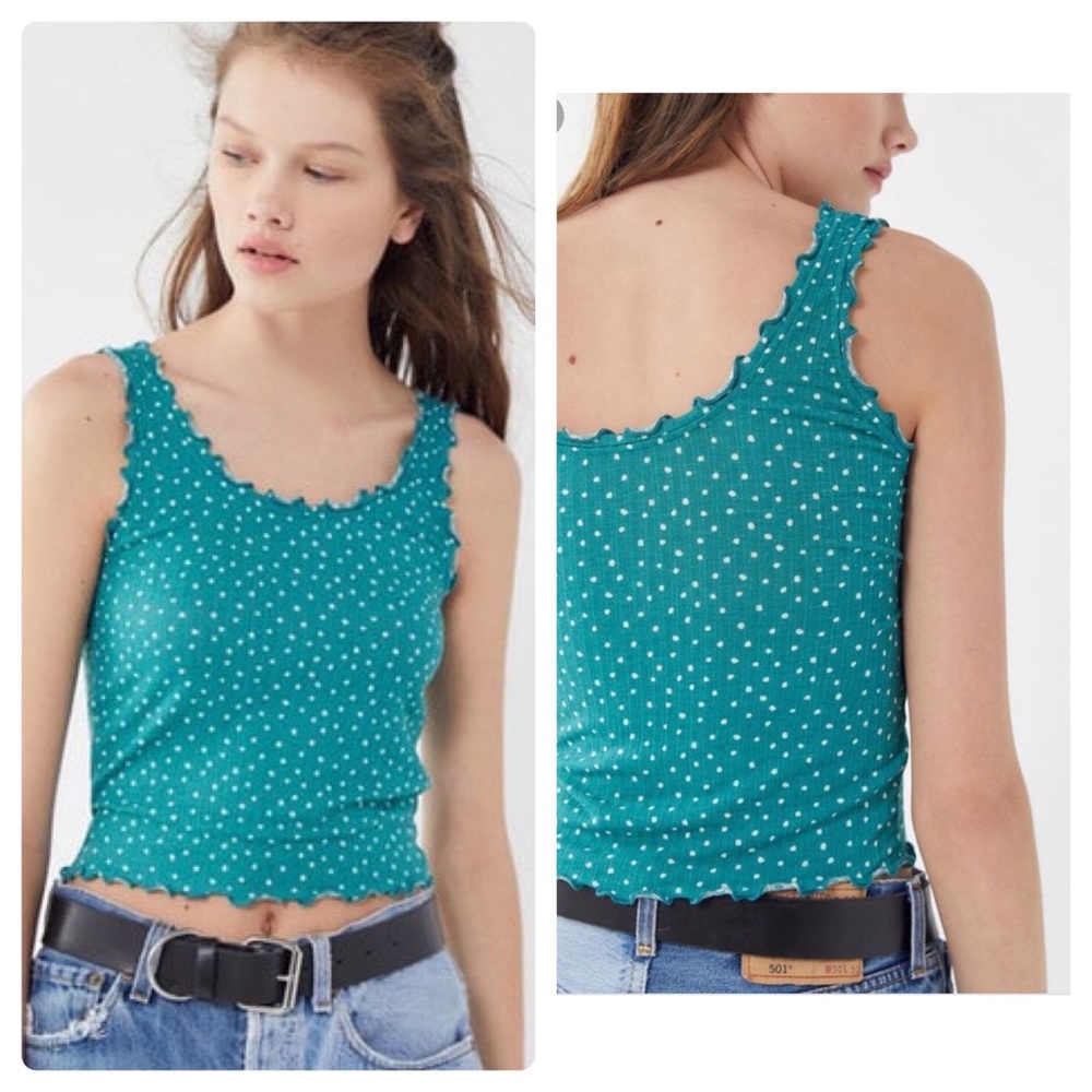 Out from Under August Ribbed Lettuce Edged Tank Top